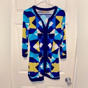 Valerie Steven’s Geometric Patterned tunic/mini dress